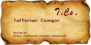 Tafferner Csongor névjegykártya